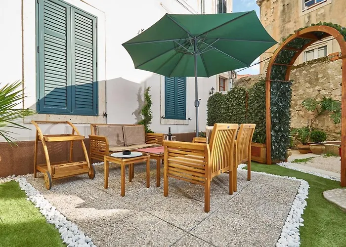 Ragusa With Garden Next To Beach And Old Town